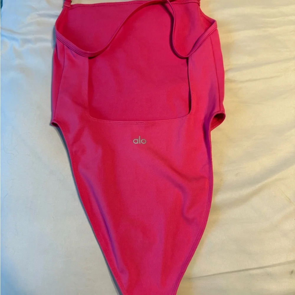 ALO Yoga Hot Pink One-Piece Swimsuit - Picture 1 of 7